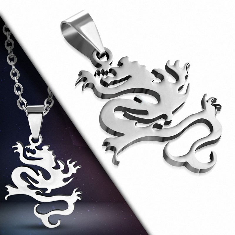 Pendentif homme dragon chinois spirale