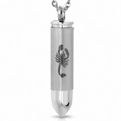 Pendentif homme cartouche scorpion zodiaque