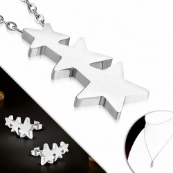 Collier chaîne en acier inoxydable étoile Journey avec pendentif et boucles d'oreilles (SET)