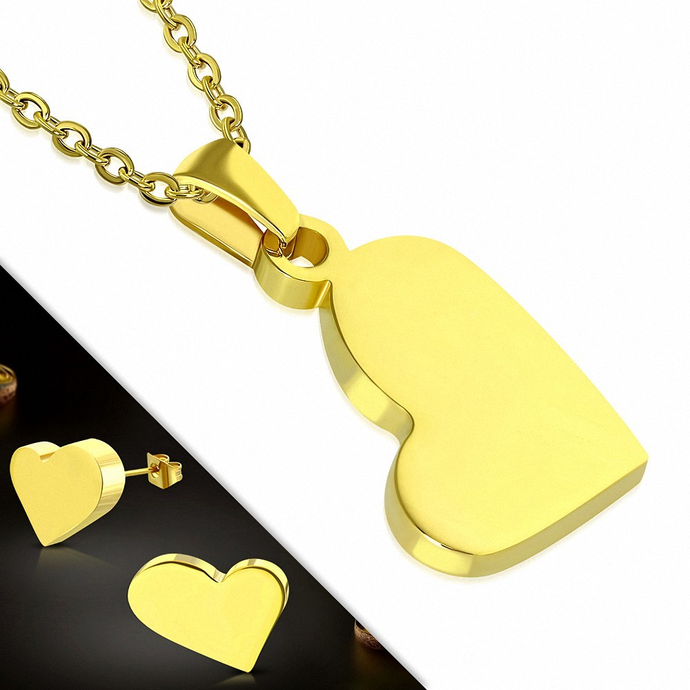 Pendentif en acier inoxydable carte de jeu avec coeur