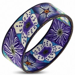 DIA-60mm | Bracelet fantaisie en forme de fleur en pâte de fimo / polymère - FBU029