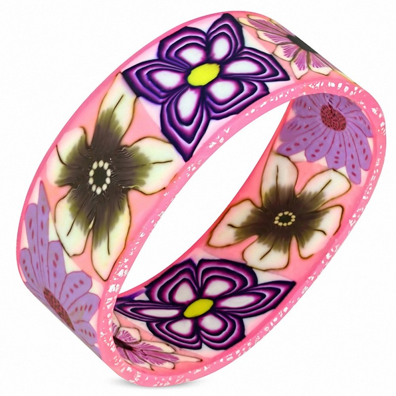 DIA-60mm | Bracelet jonc coloré fimo / argile polymère