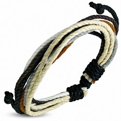 Bracelet de corde à nouer réglable multicolore