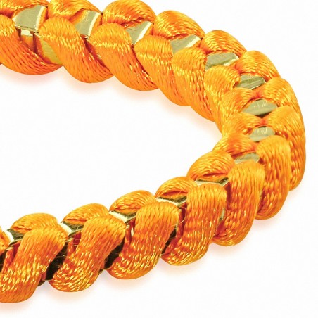 Bracelet chaîne en alliage de crochet en alliage fantaisie doré orange