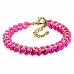 Bracelet chaîne en alliage de crochet en alliage de mode doré rose
