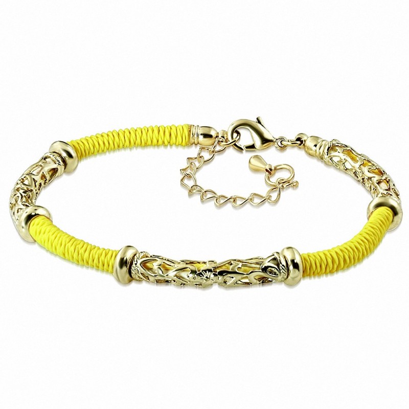 Bracelet chaîne en alliage crochetée à la mode en alliage de mode doré à l'inspiration balinaise