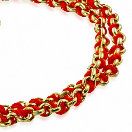 Bracelet chaîne en alliage à la mode en alliage de couleur rouge doré rouge
