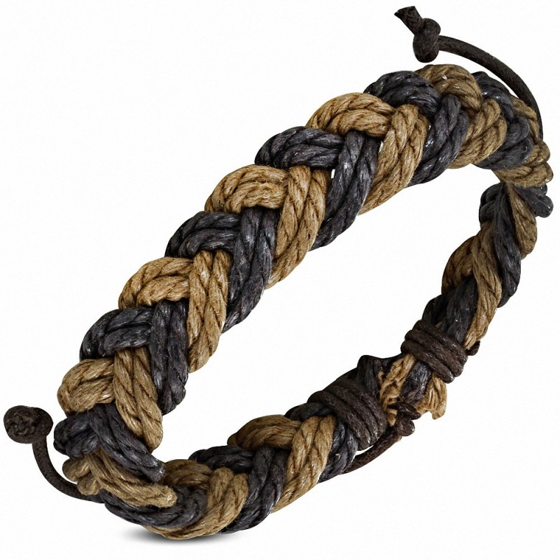 Bracelet ajustable en corde tressée à la mode