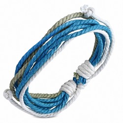 Bracelet ajustable en corde multicolore à la mode - FWB112