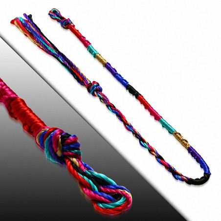 Bracelet d'amitié en soie avec motif de broderie de soie colorée à la mode - XXB404