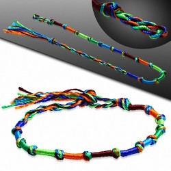 Bracelet d'amitié en soie avec motif de broderie de soie colorée à la mode - XXB413