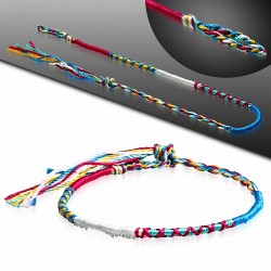 Bracelet d'amitié en soie avec motif de broderie de soie colorée à la mode - XXB400