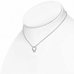 4.5mm | Collier en alliage fantaisie avec chaîne pour bébé en alliage de mode  Clear CZ