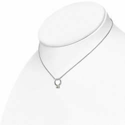 Collier en alliage de mode avec chaîne en alliage pour bébé avec chaîne et péridot CZ