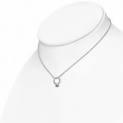 Collier en alliage de mode avec chaîne et anneau de charm pour bébé avec émeraude CZ