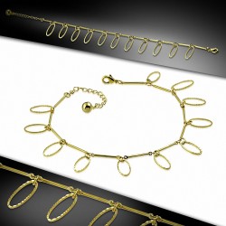 Bracelet à breloques fantaisie doré en cuivre doré à la mode avec chaîne d'extension