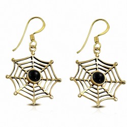 Boucles d'oreilles à la mode en toile d'araignée