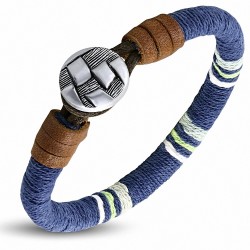 Bracelet à bascule en cuir multicolore avec cordon de cuir - FBO044