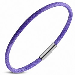 Bracelet avec fermoir à fermoir en cuir PVC violet / violet à la mode