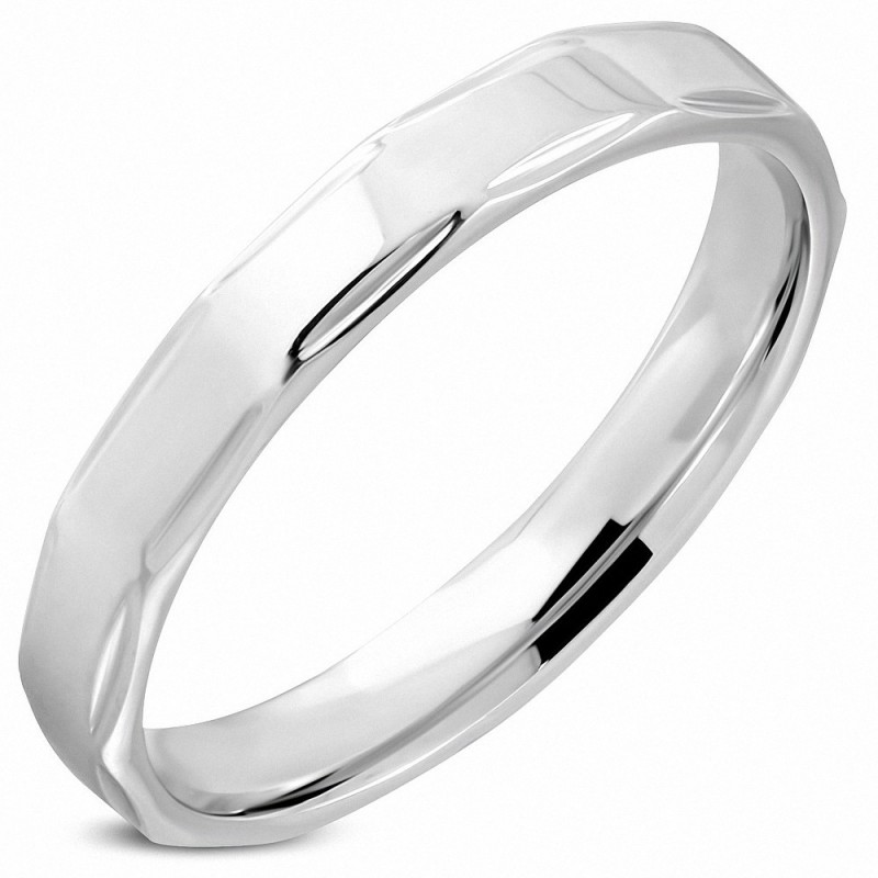 4mm | Bague en alliage de mariage en acier inoxydable, à la forme et au confort