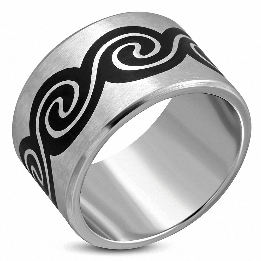 Two Sterling Silver Wavy Stacking Rings by Fossil
