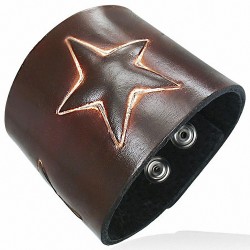 Bracelet en cuir véritable Star Snap
