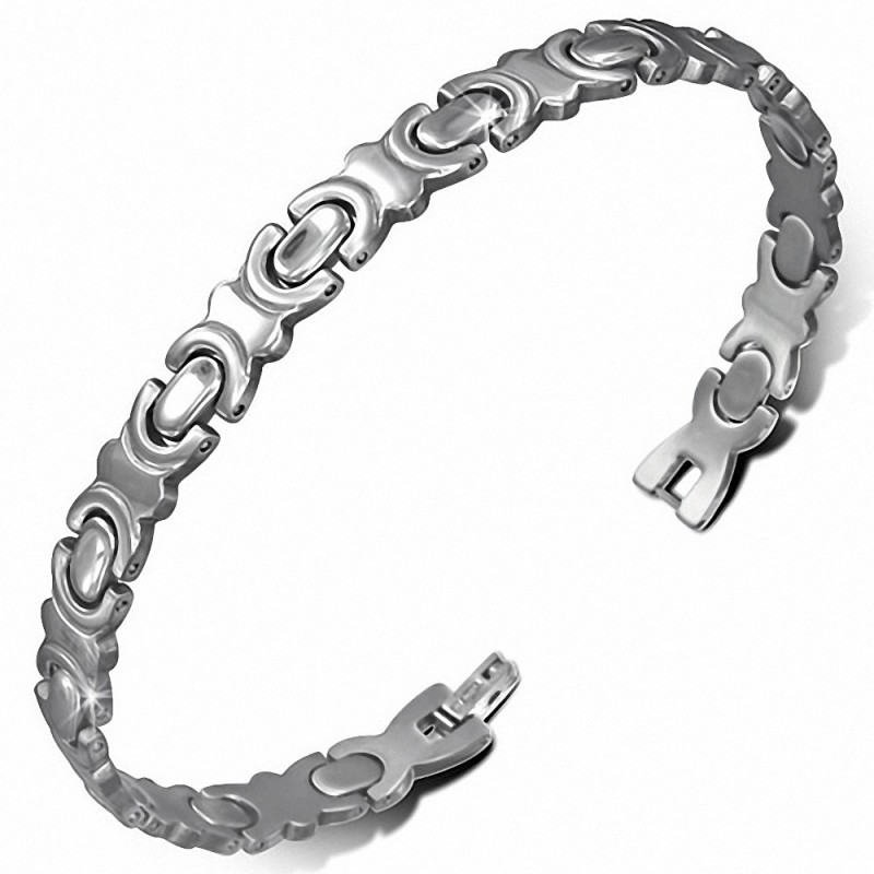 Bracelet à maillons ovales en acier inoxydable 126