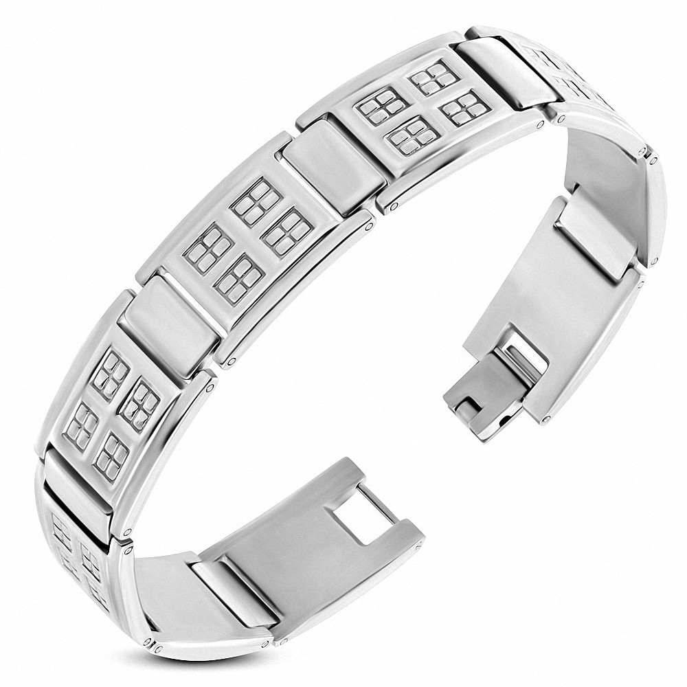 Bracelet à maillons fantaisie en acier inoxydable avec mailles 297