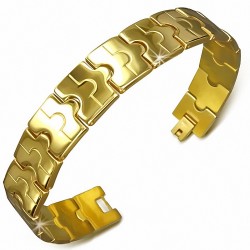 Bracelet en acier inoxydable doré avec bracelet de montre