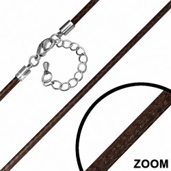 L-62cm | W-2mm  Brown Corde en nylon simple brin et chaîne d'extension