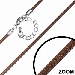 L-65cm | W-1mm  Brown Corde en nylon simple brin et chaîne d'extension