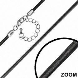 L-64cm | Cordon en nylon simple brin et chaîne de rallonge - W-2mm