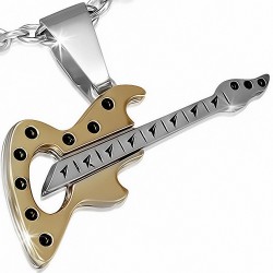 Pendentif en alliage instrument de musique guitare électrique 3 laitonnée