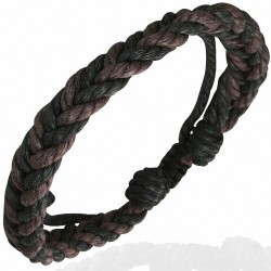 Bracelet ajustable tressé en corde