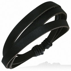 Bracelet ajustable en cuir avec trois cordes