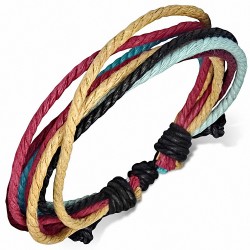 Bracelet ajustable en corde multicolore 795