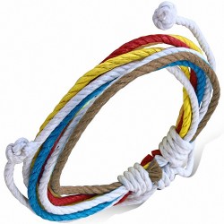 Bracelet ajustable en corde multicolore 861