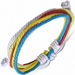 Bracelet ajustable en corde multicolore 863