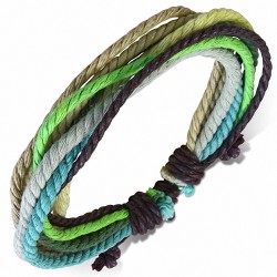 Bracelet ajustable en corde multicolore 878