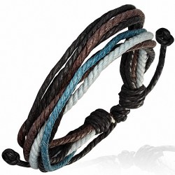 Bracelet ajustable avec cordon de corde multicolore
