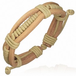 Bracelet en cuir ajustable en corde triple enroulement 10