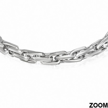 Bracelet chaîne à maillons fantaisie en acier inoxydable de 5 mm