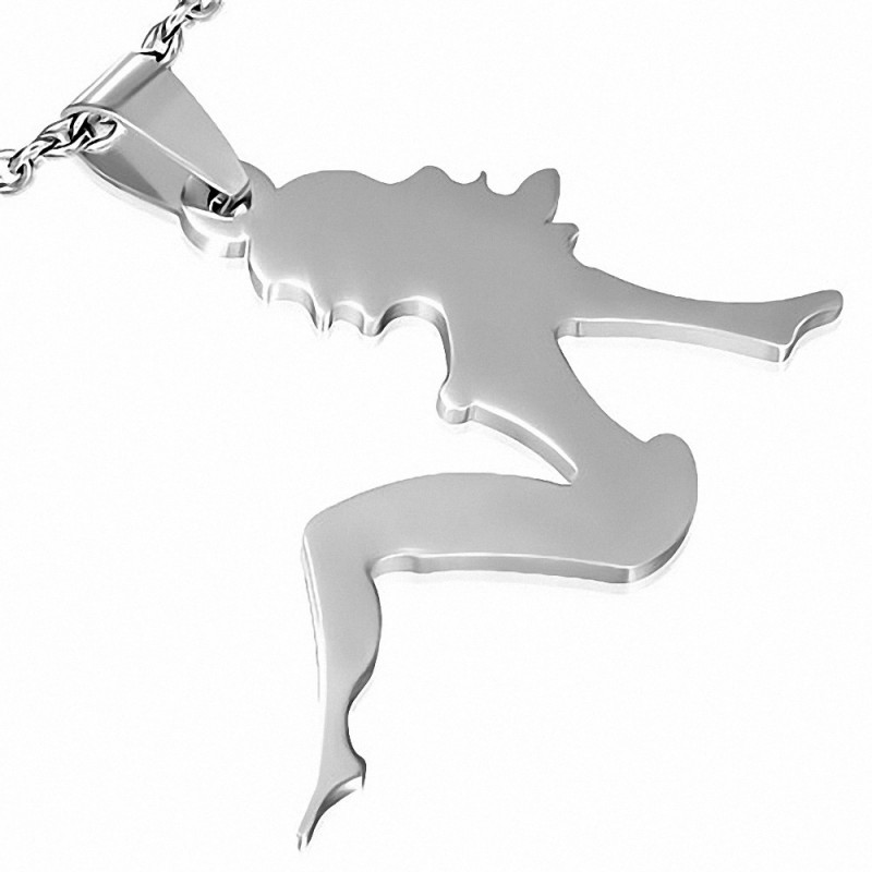 Pendentif Sexy Lady en acier inoxydable