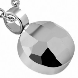 Pendentif en forme de cercle taillé façon diamant en carbure de tungstène