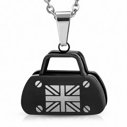 Drapeau américain en acier inoxydable bicolore avec pendentif de sac à main  femme