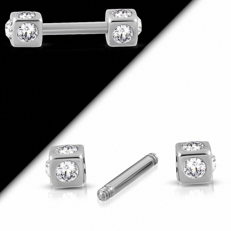 12 Anneaux De Nombril En Acier Chirurgical 14G 12mm - Pack De 3 Avec Cristal
