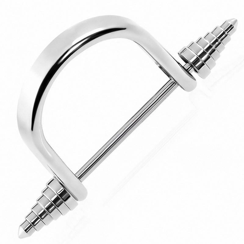 Piercing téton d'étrier en acier inoxydable | Pointe conique 4 mm | G-1