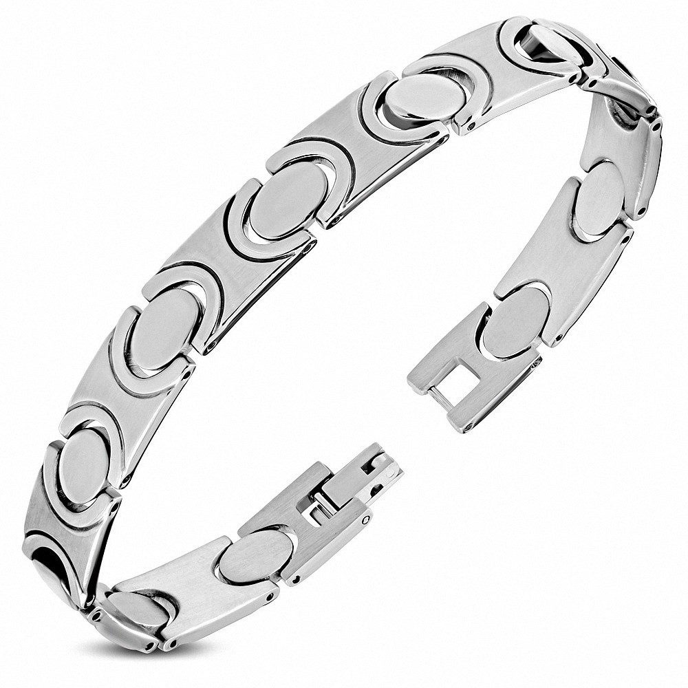 Bracelet homme acier liens ovales