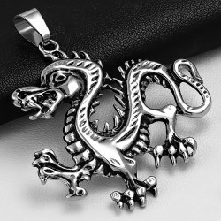 Pendentif homme biker en forme de dragon