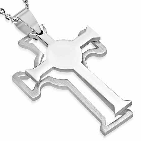 Pendentif homme croix celtique deux parties